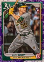 2024 Bowman #14 Zack Gelof Purple Pattern Baseball Card