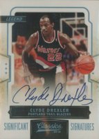 2009 Panini Classics Significant Signatures #132 Clyde Drexler Platinum Basketball Card