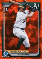 2024 Bowman Draft Sapphire Edition #BDC56 Nick Kurtz Orange Baseball Card
