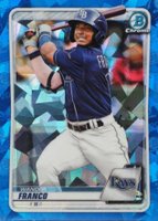 2020 Bowman Chrome Sapphire Edition #BCP1 Wander Franco Baseball Card