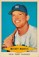 1954 Red Heart Dog Food #18 Mickey Mantle Baseball Card