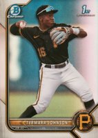 2022 Bowman Draft #BDC130 Termarr Johnson Chrome-Refractor Baseball Card