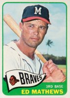 1965 Topps #500 Ed Mathews Baseball Card