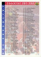 1992 Upper Deck #310 Checklist 201-310 Basketball Card