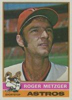 1976 Topps #297 Roger Metzger Baseball Card