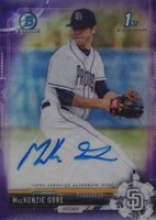 2017 Bowman Draft Chrome Draft Picks Autographs  #CDAMG  MacKenzie Gore Purple Refractor Baseball Card