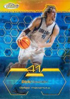 2002 Finest #1 Dirk Nowitzki Gold Refractor Basketball Card
