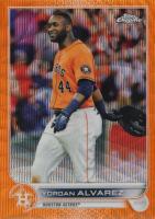 2022 Topps Chrome #180 Yordan Alvarez Orange Wave Refractor Baseball Card