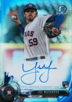 2017 Bowman Rookie Autographs #CRAJMU Joe Musgrove Chrome-Blue Refractor Baseball Card