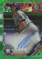 2019 Bowman Chrome Prospects Autographs #CPASB Seth Beer Green Refractor Baseball Card
