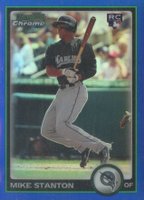 2010 Bowman Chrome #198 Mike Stanton Blue Refractor Baseball Card