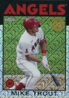 2021 Topps Silver Pack 1986 Chrome Promo #1 Mike Trout Baseball Card