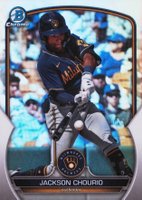 2023 Bowman Draft #BDC156 Jackson Chourio Chrome-Refractor Baseball Card