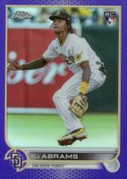 2022 Topps Chrome Update #USC3 CJ Abrams Purple Refractor Baseball Card