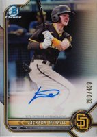 2022 Bowman Chrome Prospect Autographs #CPAJME Jackson Merrill Refractor Baseball Card