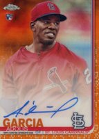 2019 Topps Chrome Rookie Autographs #RA-AG Adolis Garcia Orange Refractor Baseball Card