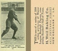 1916 Weil Baking Co. #44 Charles Deal Baseball Card