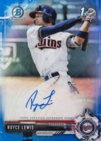 2017 Bowman Draft Chrome Draft Picks Autographs  #CDARL  Royce Lewis Blue Refractor Baseball Card