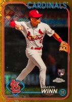 2024 Topps Chrome Logofractor Edition #189 Masyn Winn Gold Refractor Baseball Card