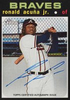 2020 Topps Heritage Real One Autograph #RA Ronald Acuna Jr. High Number Baseball Card