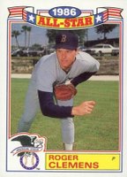 1987 Topps All-Star Glossy Set of 22 #21 Roger Clemens Baseball Card