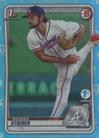 2020 Bowman Draft 1st Edition #BD20 Spencer Strider Sky Blue Foil Baseball Card