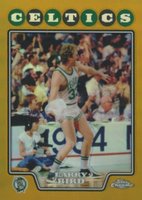 2008 Topps Chrome #169 Larry Bird Gold Refractor Basketball Card