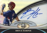 2011 Bowman Platinum Prospects Autographs #BH Bryce Harper Refractor Baseball Card