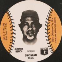 1978 Wiffle Ball Discs # Johnny Bench Baseball Card