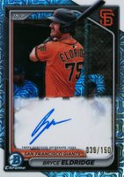 2024 Bowman Chrome Prospect Autographs #CPABE Bryce Eldridge Hta Choice Refractor Baseball Card