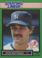 1989 Kenner Starting Lineup # Don Mattingly Baseball Card