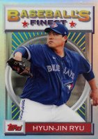 2020 Finest Flashbacks #172 Hyun-Jin Ryu Refractor Baseball Card