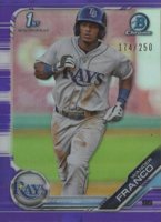 2019 Bowman Prospects Chrome #100 Wander Franco Purple Refractor Baseball Card