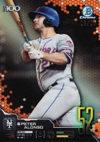 2019 Bowman Scouts' Top 100 Chrome #BTP52 Peter Alonso Orange Refractor Baseball Card