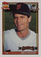 1991 Topps Desert Shield #325 Brett Butler Baseball Card