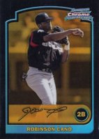 2003 Bowman Chrome Draft Picks #124 Robinson Cano Gold Refractor Baseball Card