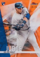 2017 Finest  #2 Aaron Judge Orange Refractor Baseball Card