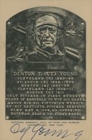 1999 Hall of Fame Autographs # Cy Young Artvue Hall of Fame Plaque Baseball Card