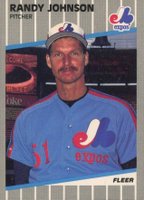 1989 Fleer #381 Randy Johnson Marlboro Ad on Scoreboard Baseball Card