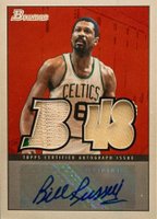 2009 Bowman '48 Locker Room Collection Relics Autographs #BR Bill Russell Patch Basketball Card