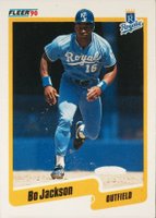 1990 Fleer Box Panels-Hand Cut #C-15 Bo Jackson Baseball Card