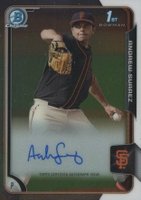 2015 Bowman Chrome Draft Pick Autograph #BCAASU Andrew Suarez Baseball Card