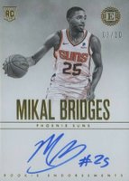 2018 Panini Encased #110 Mikal Bridges Autograph-Gold Basketball Card