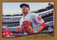 2014 Topps Update #US301 Mookie Betts Gold Baseball Card