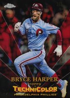 2023 Topps Chrome Topps in Technicolor #TT24 Bryce Harper Red Refractor Baseball Card