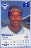1987 Kraft Home Plate Heroes-Hand Cut #33 Dave Winfield Baseball Card