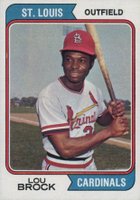 1974 Topps #60 Lou Brock Baseball Card