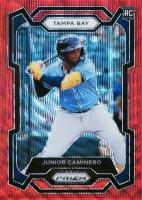 2024 Panini Prizm #291 Junior Caminero Ruby Wave Baseball Card