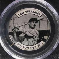 1940 Stadium Pins # Ted Williams No B on cap Baseball Card