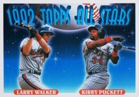 1993 Topps #406 Larry Walker/Kirby Puckett Baseball Card